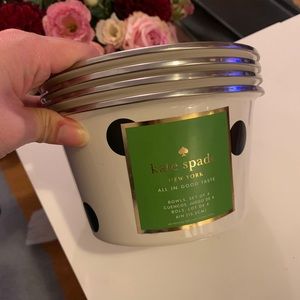 Kate Spade Deco Dot Popcorn Bowls. set of 4